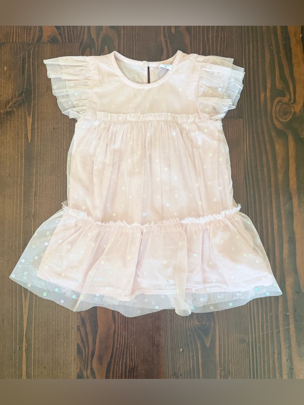 GAP Toddler Girl Light Pink Polka Dot Tulle Dress